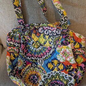Vera Bradley Glenna Shoulder Tote Bag RIO Multicolor Double Strap Top Zip